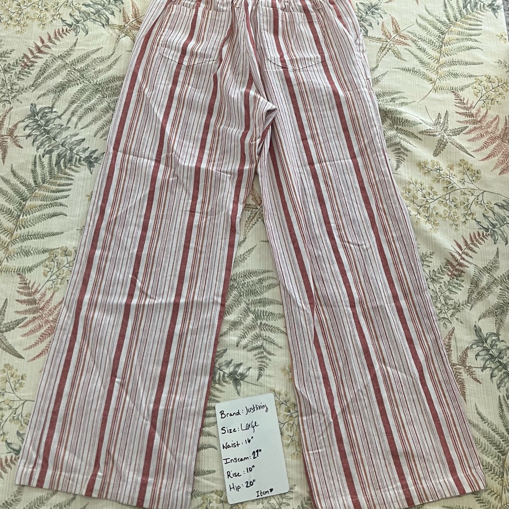 Just Living Large Striped Pants